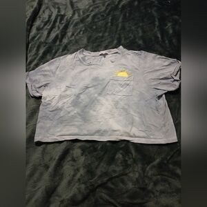 Messy Bun Just Chillin Casual Blue Sun Tee